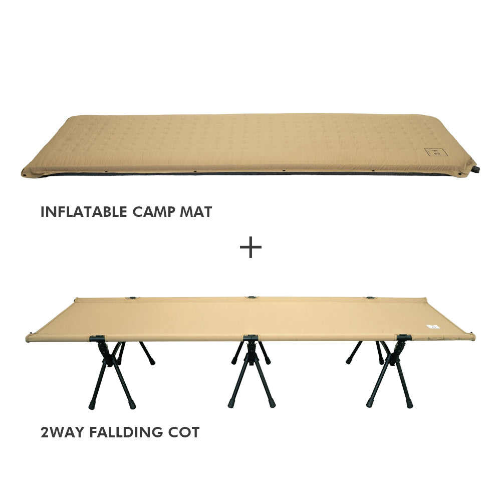 HOTEL CAMPS 2WAY フォールディングコット　キャンプマットセット Amazon | キャンプ コット 折りたたみ ベッド 軽量 コンパクト